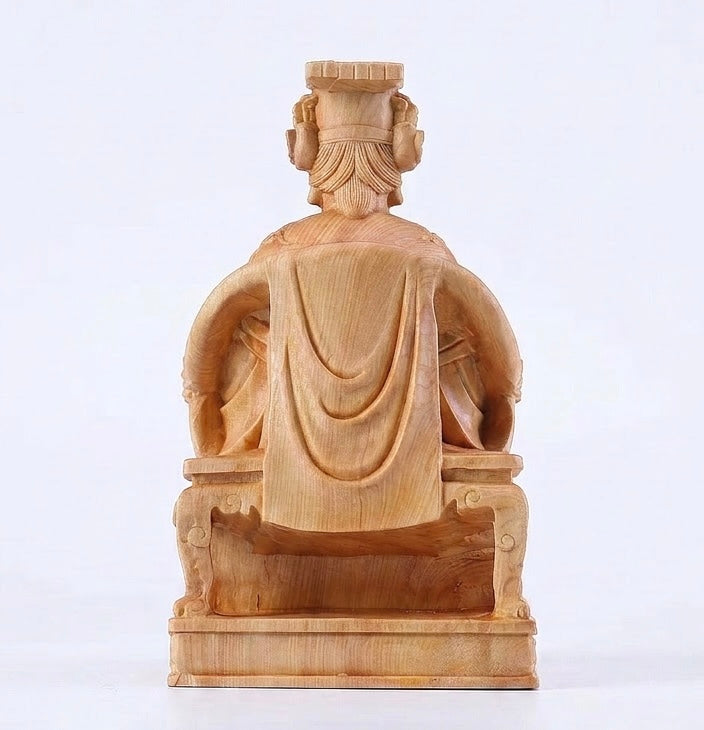 Mazu Wooden Statue – Hand-Carved from Thuja Wood | Traditional Chinese Cultural Guardian Symbol
