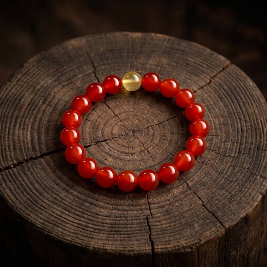 Natural 10mm Red Crystal bracelet in the main product view
